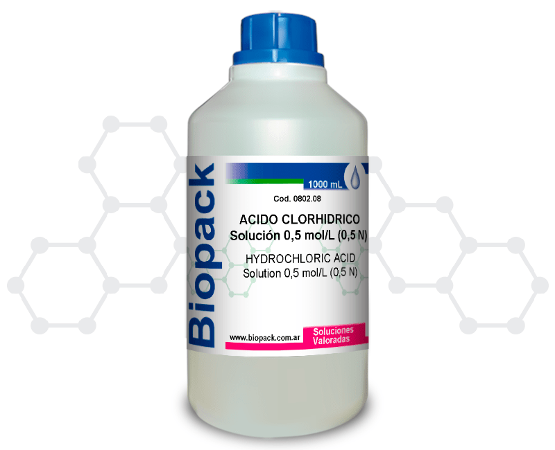 ACIDO CLORHIDRICO Solución 0,5 mol/L (0,5 N)