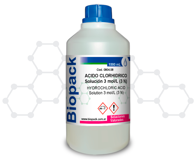 ACIDO CLORHIDRICO Solución 3 mol/L (3 N)