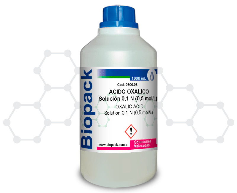 ACIDO OXALICO Solución 0,1 N (0,05 mol/L)