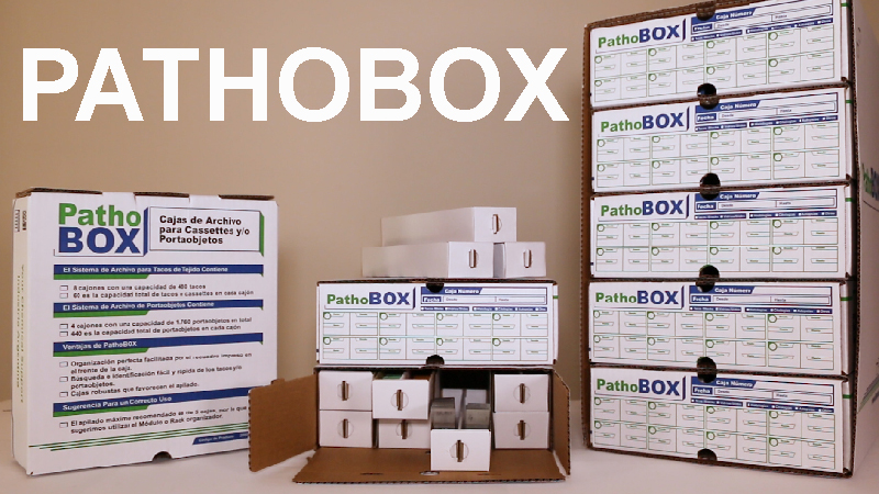 PATHOBOX (Caja de archivo Autoarmable para Cassettes y Portaobjetos)